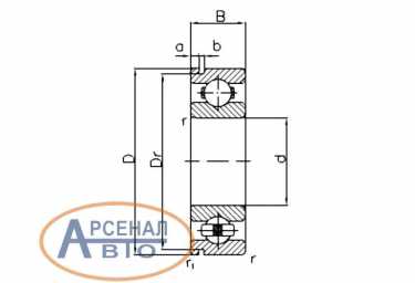 Схема подшипника 6310
