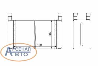 Схема радиатора отопителя старого образца