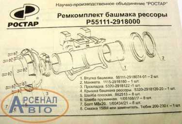 Описание ремкомплекта башмака балансира