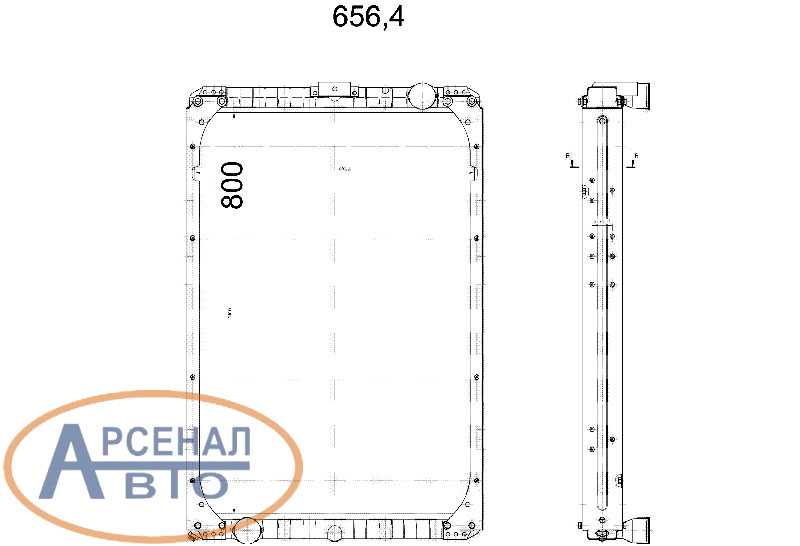 Схема и установочные размеры радиатора камаз Схема и установочные размеры радиатора камаз