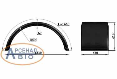 Схема и размеры крыла