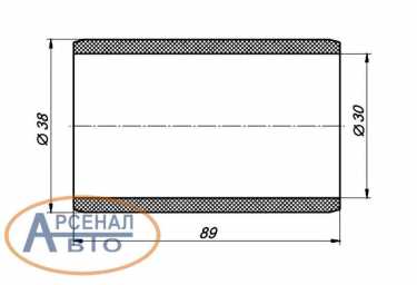 Втулка ушка рессоры КамАЗ в разрезе