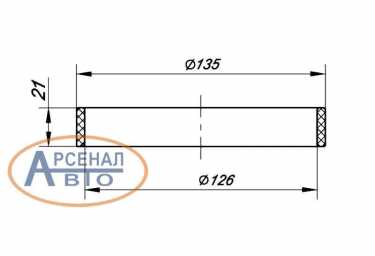 Размеры в сечении кольца КАМАЗ ЕВРО проставочного