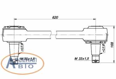 Установочные размеры штанги реактивной УРАЛ