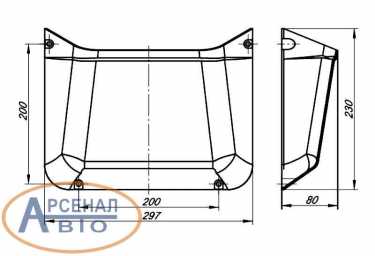 Схема и размеры кармана двери