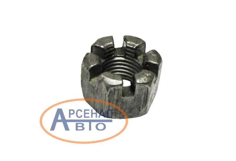 Гайка М14*1 5 (16  ключ 22) корончатая (уп. 10 шт)